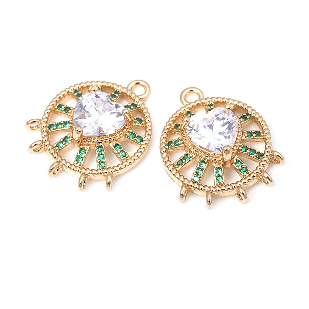 High Quality 18K Gold Color Brass and Zircon More Style Earrings Connect Charms Pendants Jewelry Making Diy Findings Accessories