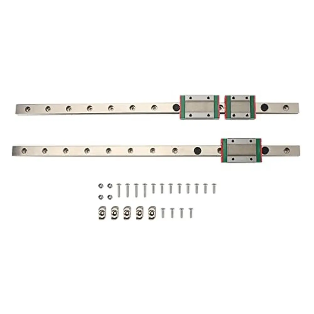 Prusa MK3S 3D Printer Upgrade Y-axis Linear Rail Guide Set 330mm/13inch Support Mod with Slide Block and Nut Prus MK3S  2pcs