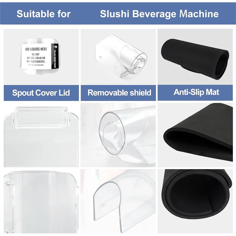 【coupon-】le-kit-de-remplacement-d'accessoires-comprend-un-tapis-antiderapant-des-boucliers-detachables-un-couvercle-de-bec-pour-ninja-slushie-fs301-fs300