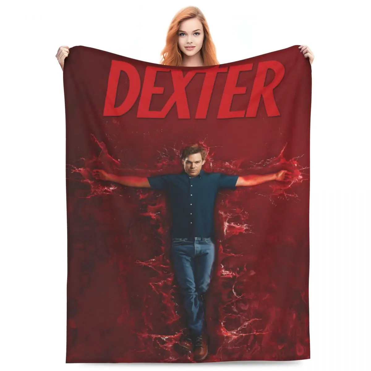 Custom Dexter Morgan Blanket Soft Fleece Autumn Warm Flannel Movie Throw Blankets for Sofa Car Bed Quilt