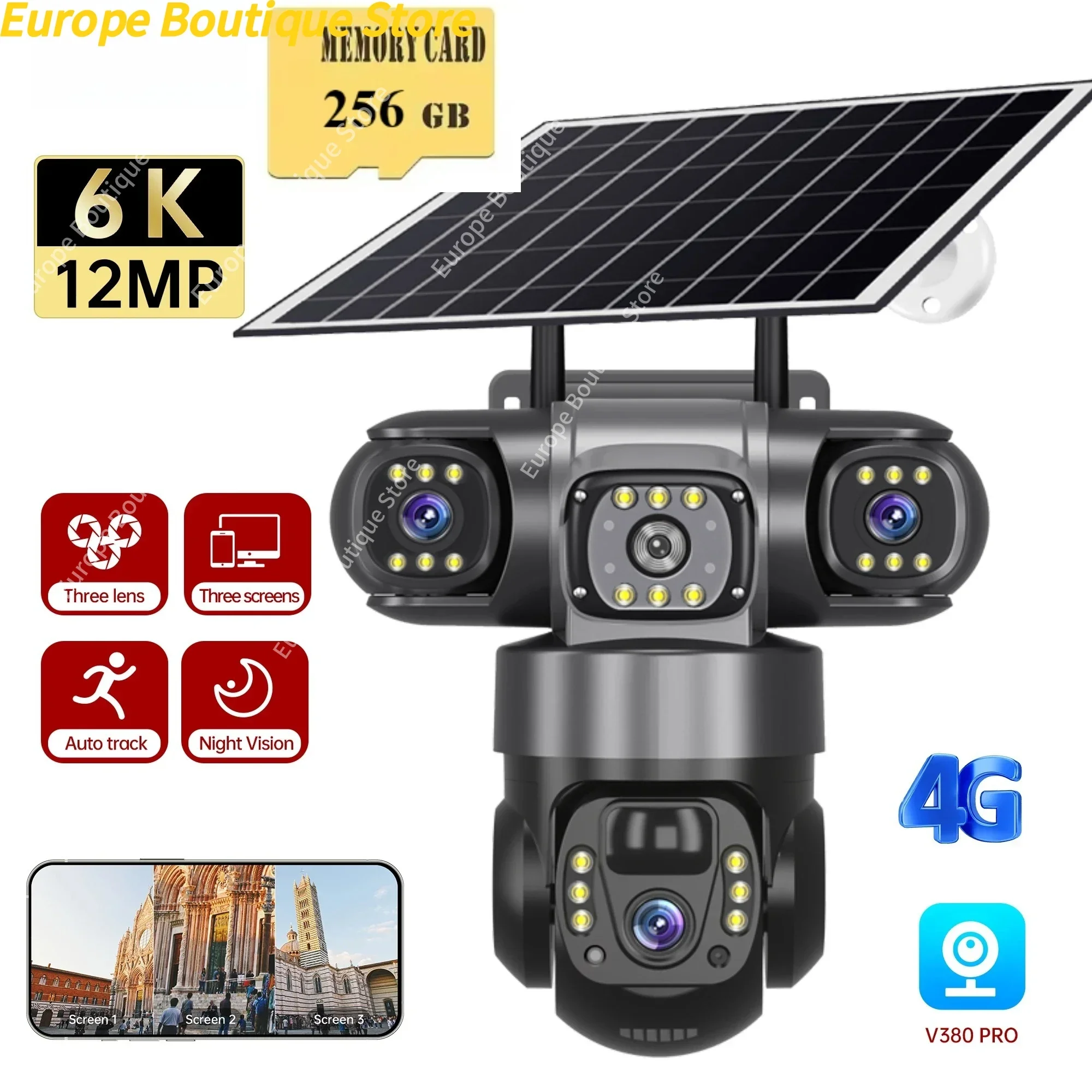 4G Solar Camera 12M…