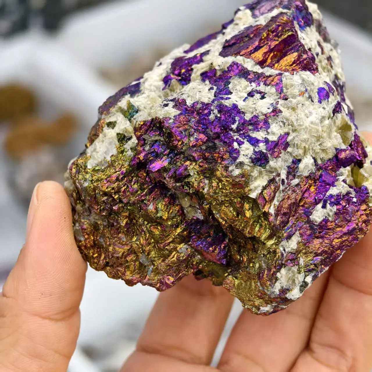 Naturally Formed! Colored Porphyry Copper Primordial Stone, Quartz Crystal Colored Rock, Mineral, Spiritual Energy, Healing