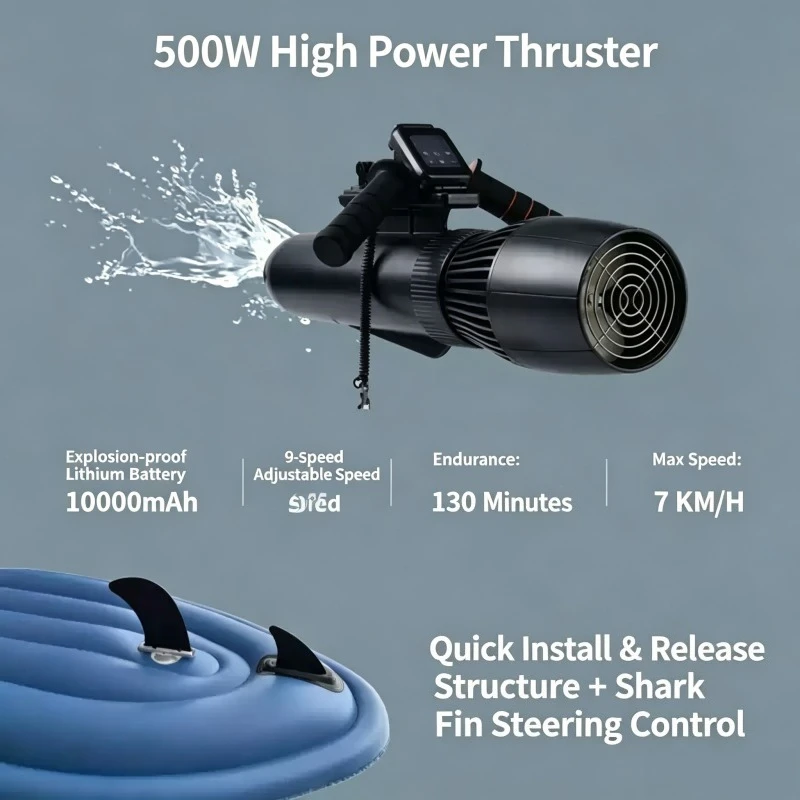 Inflatable Water Scooter With Electric Thruster Remote Control Boat Foldable Inflatable Kayak Water Toy