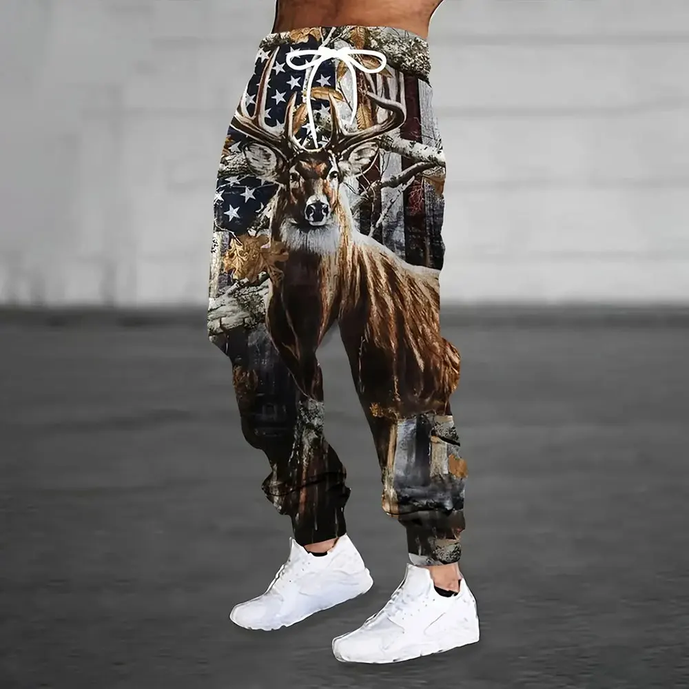 Pantalones de chándal con estampado de calavera 3D para hombre, calaveras gruesas y cálidas, informales, holgados, con bolsillo y cordón, para invierno, novedad de 2024