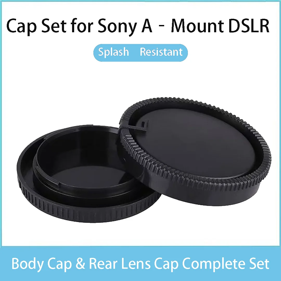 DSLR Body Cap Lens Cap Set, A Mount Dust Cover for A58 A57 A65 A100 Cameras, for Sony, Camera Accessory