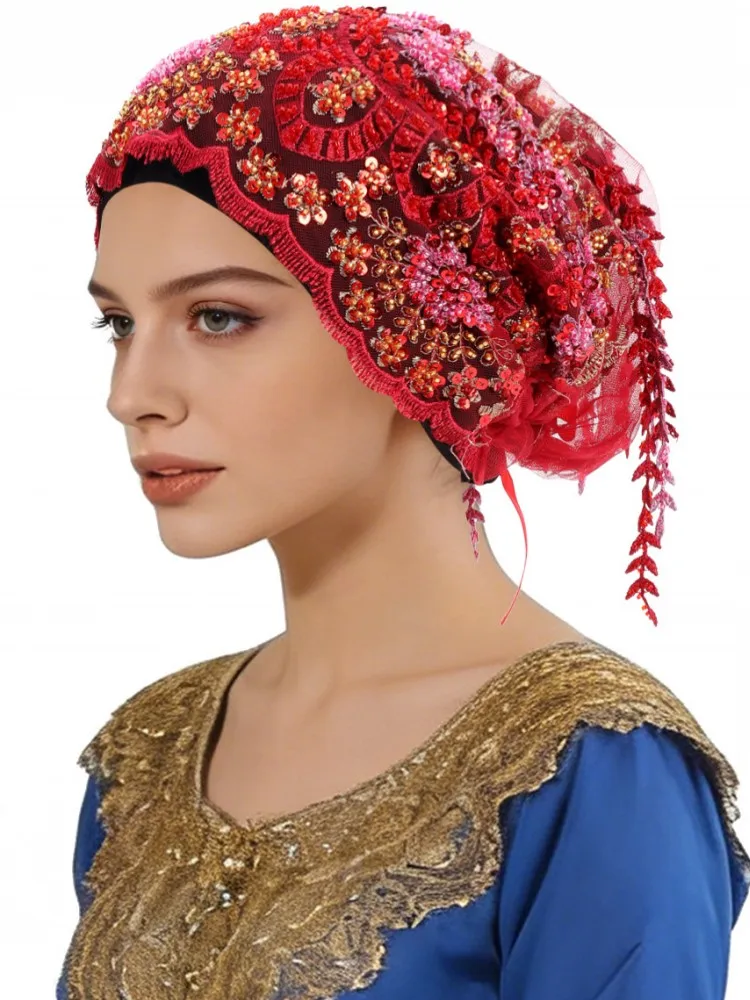 2026 New African Headtie Turban Nigeria Auto Gele Head Wraps Auto Gele Women's Turban Cap Wedding Geles Muslim Head Wraps Bonnet