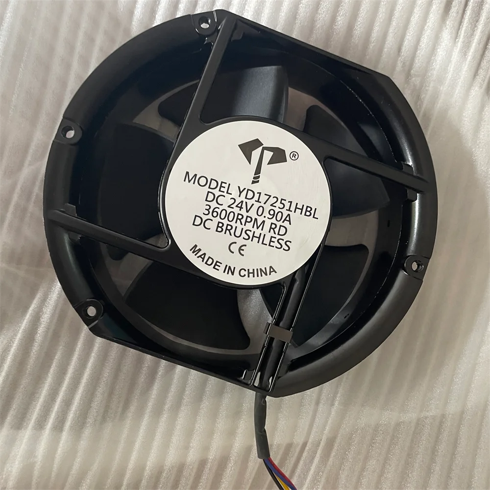 YD17251HBL 172mm DC24V Axial Cooling Fan 0.90A for Inverter UPS Communication Cabinet