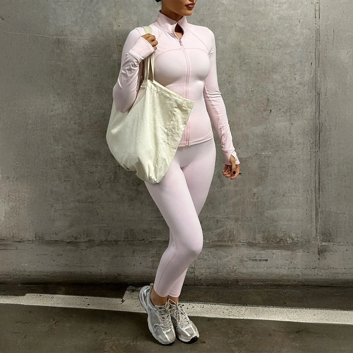 Kaikuo chaqueta deportiva europea y americana de manga larga, pantalones de Yoga, traje, ropa de mujer, Otoño e Invierno 2025