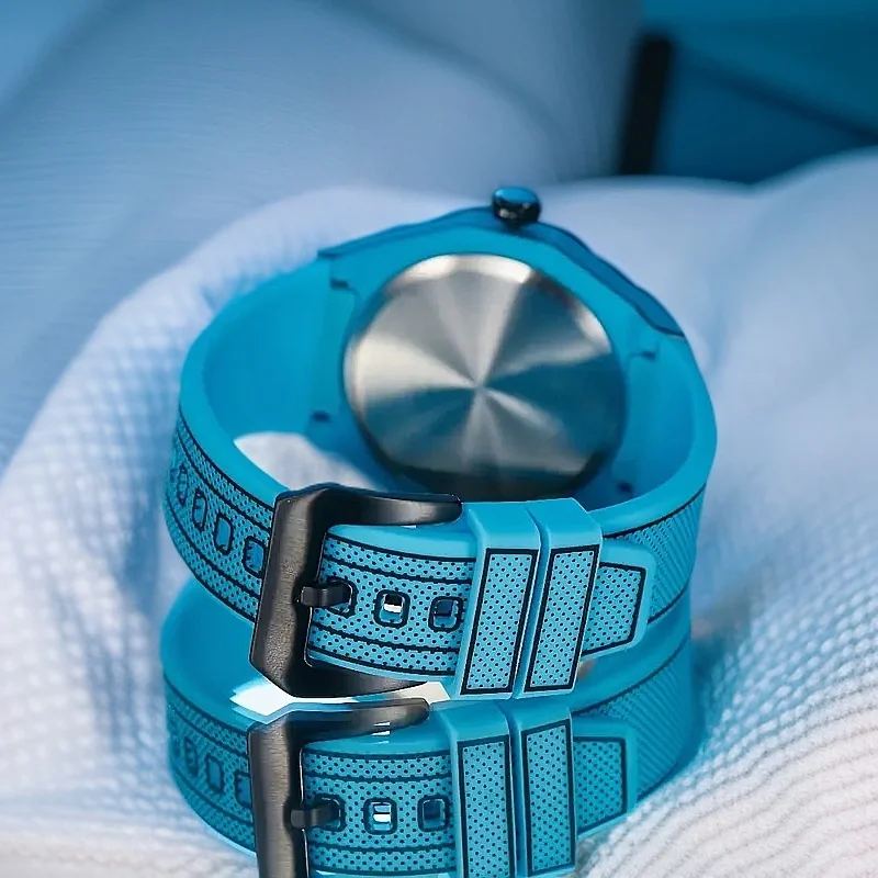 Silicone Black White Line Spots Quartz Watch Man High Quality Sport Waterproof Men Watches Anime Style Men Watch Male AAA Clock