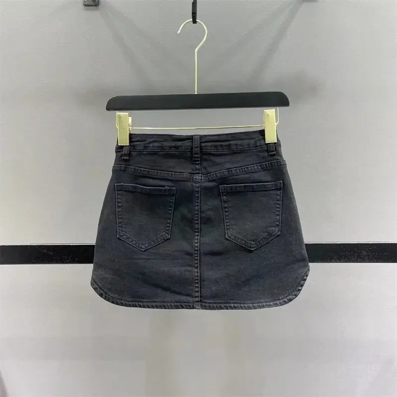 2024 Denim Skirts Shorts Girls Y2K Women Vintage Short Skirt Summer Spicy Girl Mini Skirt  Korean Fashion Clothing