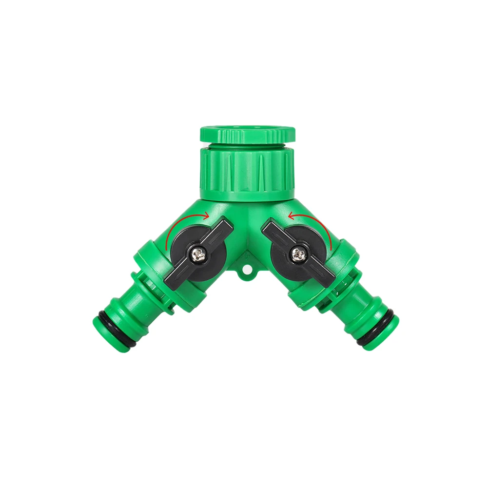 Dual Outlet Valve Garden Hose Splitter Easy Installation Tool Efficient Water Management Garden Watering Solutions