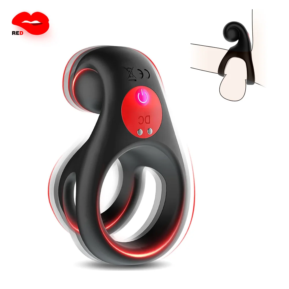 

Men cock ring vibrator silicone penis rings clitoral Stimulator delay ejaculation stronger stimulation sex toys for couples