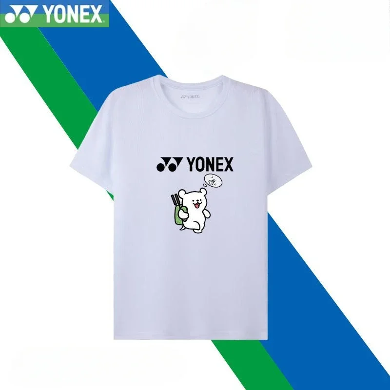 YONEX 2024 New Badminton Jersey Men's and Women's Competition Training Breathable Short-sleeved Sweat-absorbing Set