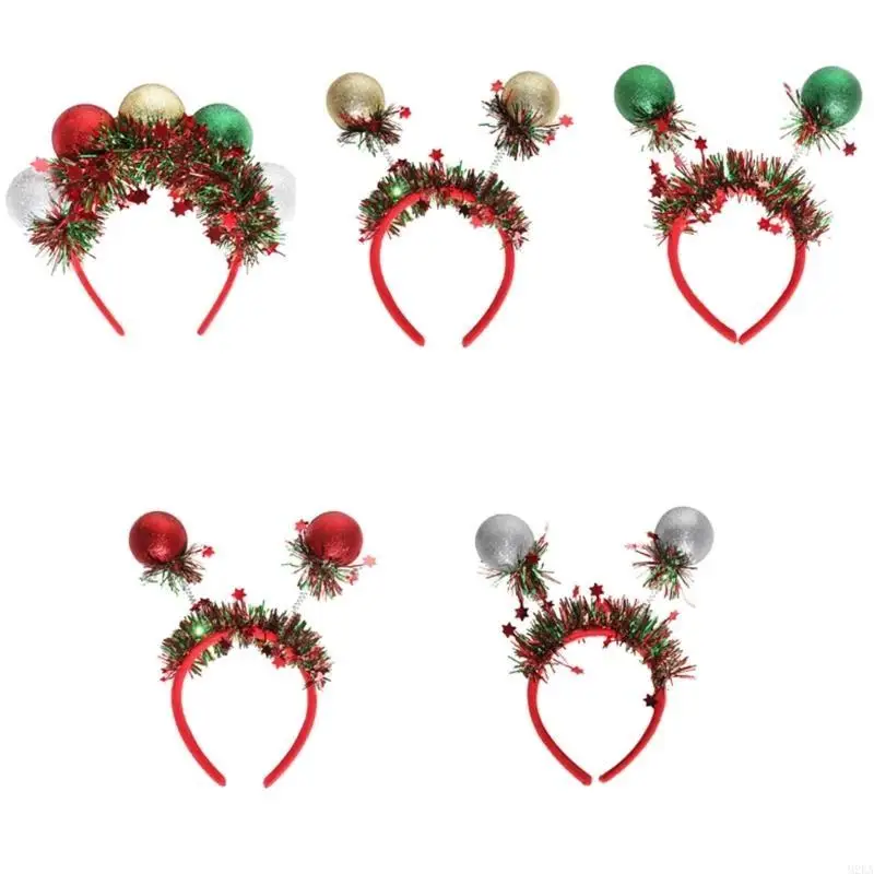 2026 New Stylish Hair Accessory Santa Ball Hairband Props For Kids Infants Costume Parties Comfortable Nonslip Design
