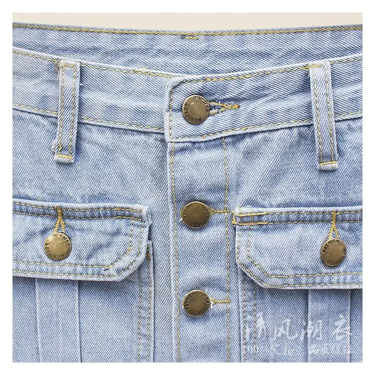 2026 Women Spring Autumn New Front Split Denim Sheath Skirts Female Single-Breasted Midi Skirts Ladies High Waist Pencil Skirts