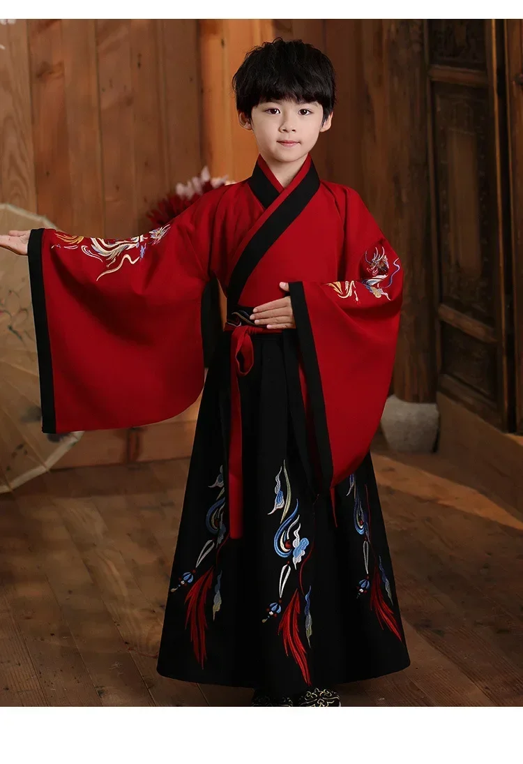 

Kids New Year Clothes Ancient Bookboy Student Dress Boy Party Perform Photography Robe Traditional Costume Chinese School Clothe