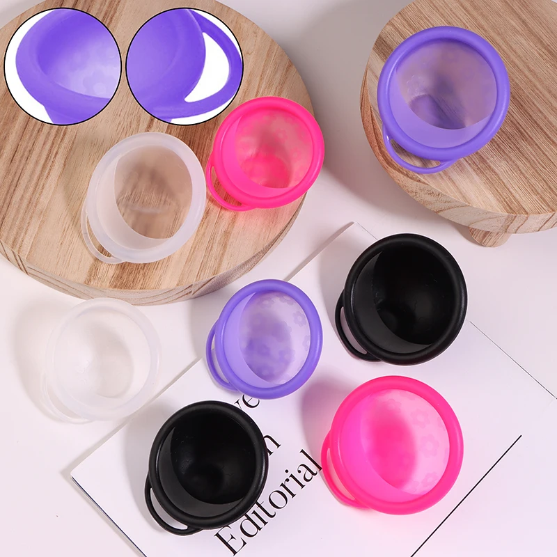 1Pcs Silicone Flat Fit Design Extra Thin Reusable Disc For Women Menstrual With Pull Tab Sterilizing