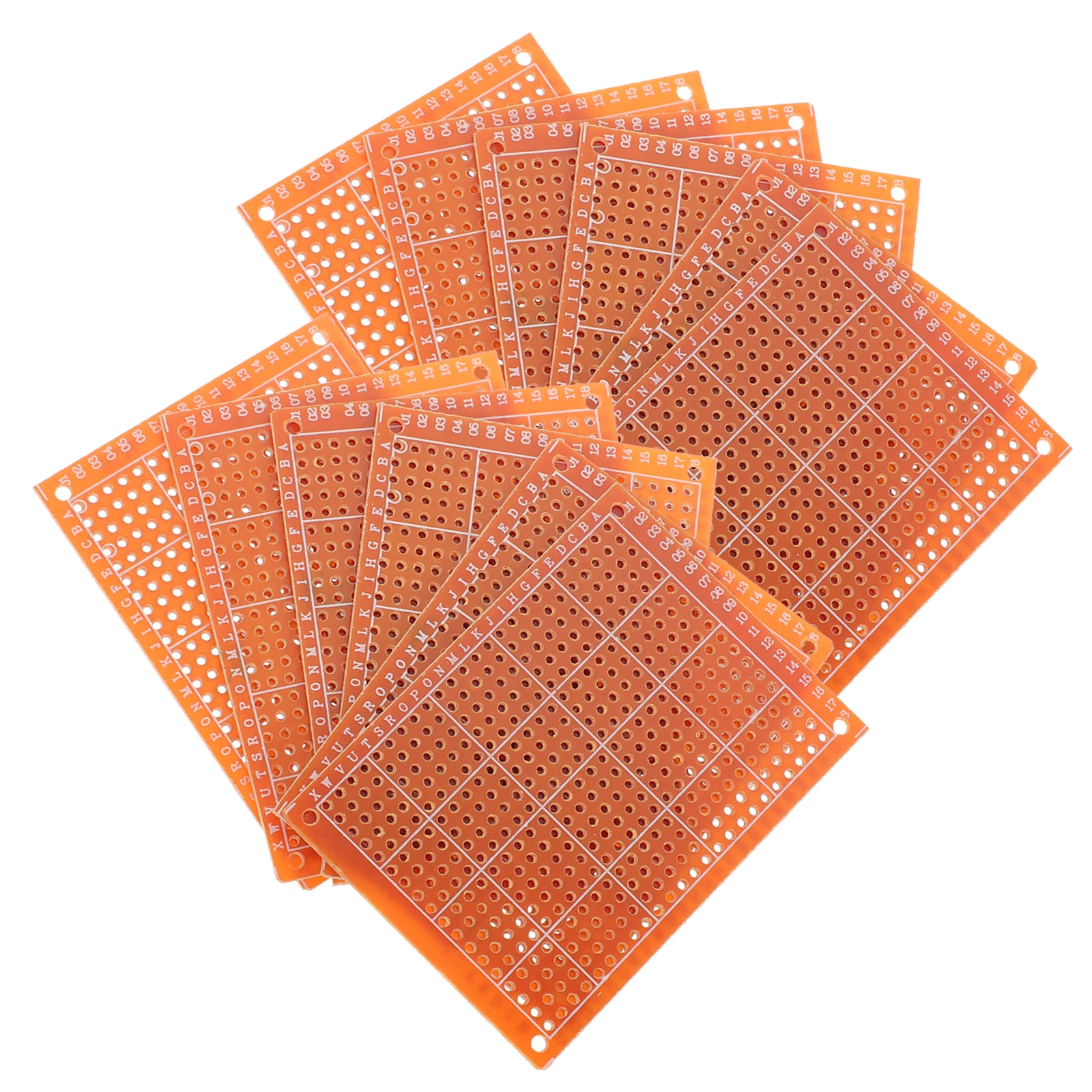 

20 Pcs PCB Boards Solder Finished 7x5cm Golden Single Side Copper DIY Circuit Board Thickness 1 2mm 720 Holes