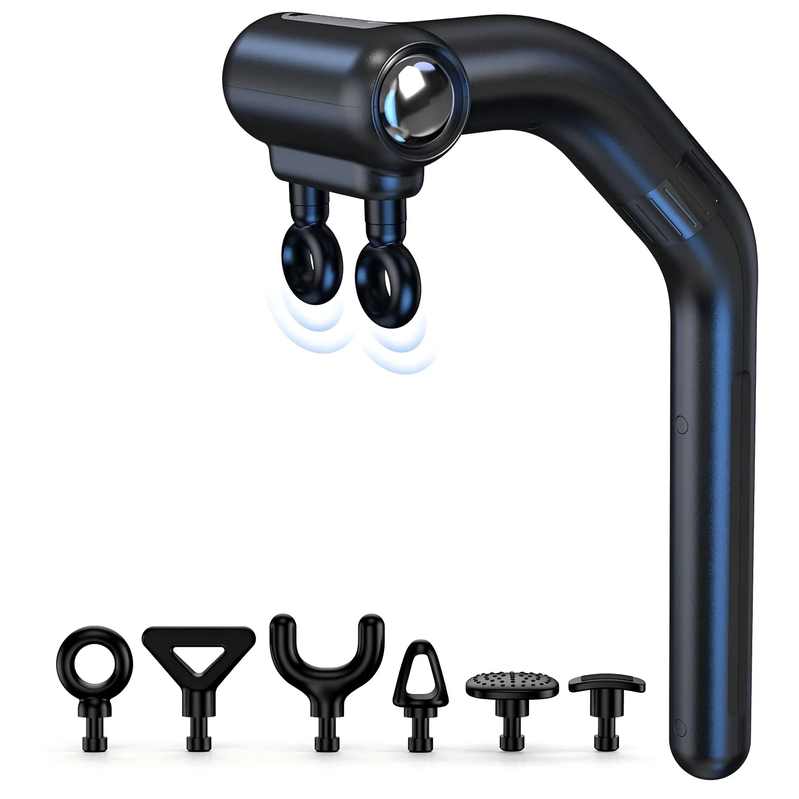 

3 in 1 Detachable Dual Head Massage Gun Handheld Percussion Deep Tissue Muscle Massager with Extension Handle for Muscle Relax