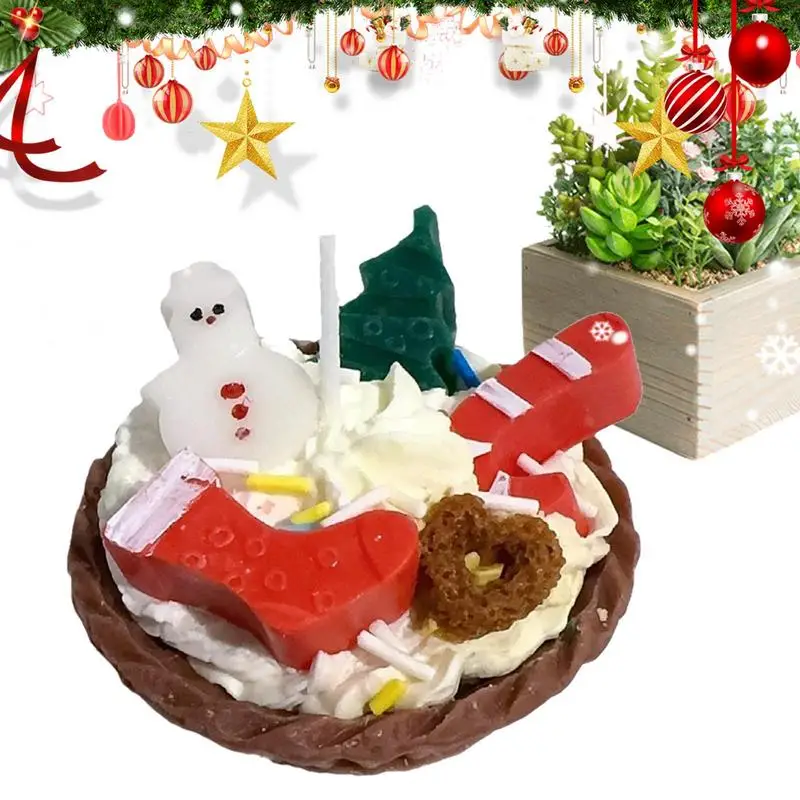 

Christmas tart scented candle set handmade Christmas pine scented candles handmade winter Christmas home decorations