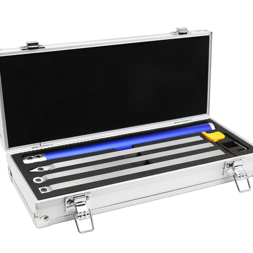 4 in 1 Carbide Wood Turning Tool Set for Lathe  Woodturning Tools with Aluminium Handle Stainless Steel Blade Bar in Storage Box