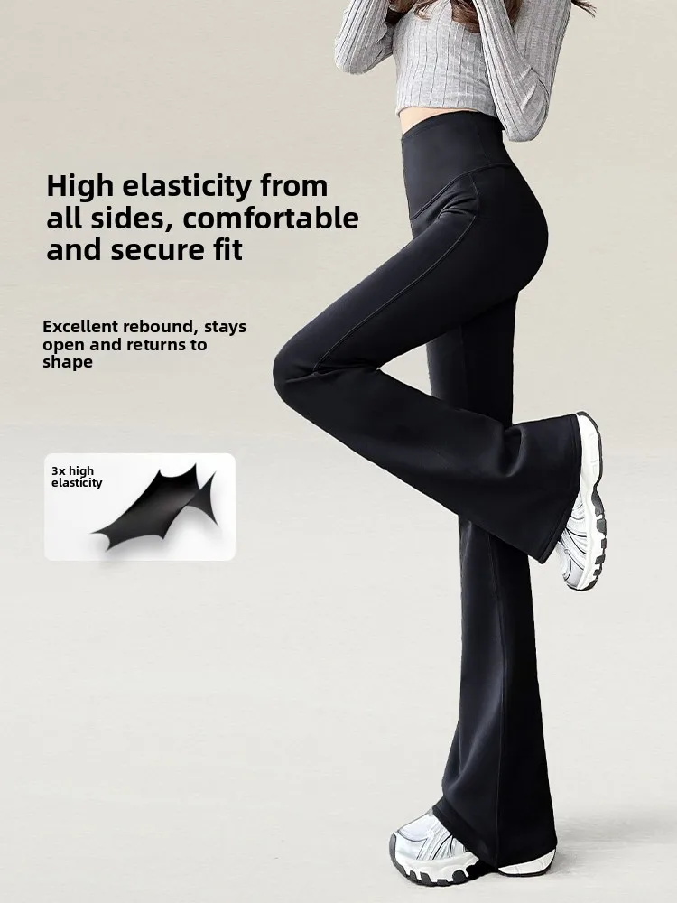 플러스 사이즈 Fce 안감이 있는 확장형 아크 벨 보트 팬츠 여성용 아우터웨어 2025 신상 슬레 호프 티엔드 커피 색상 미...