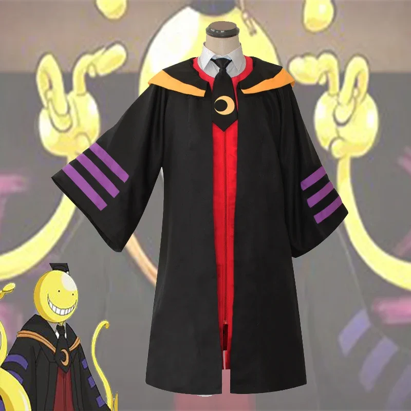 Anime Assassination Classroom Korosensei Cosplay Costumes Tie Cloak Shirt Halloween Christmas Party Suit School Uniform Unisex