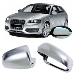 for Audi A3 S3 8P 8P1 8PA 2003 2004 2005 2006 2007 2008 High Quality Matt Chromed Rearview Side Wing Mirror Cover Replacement