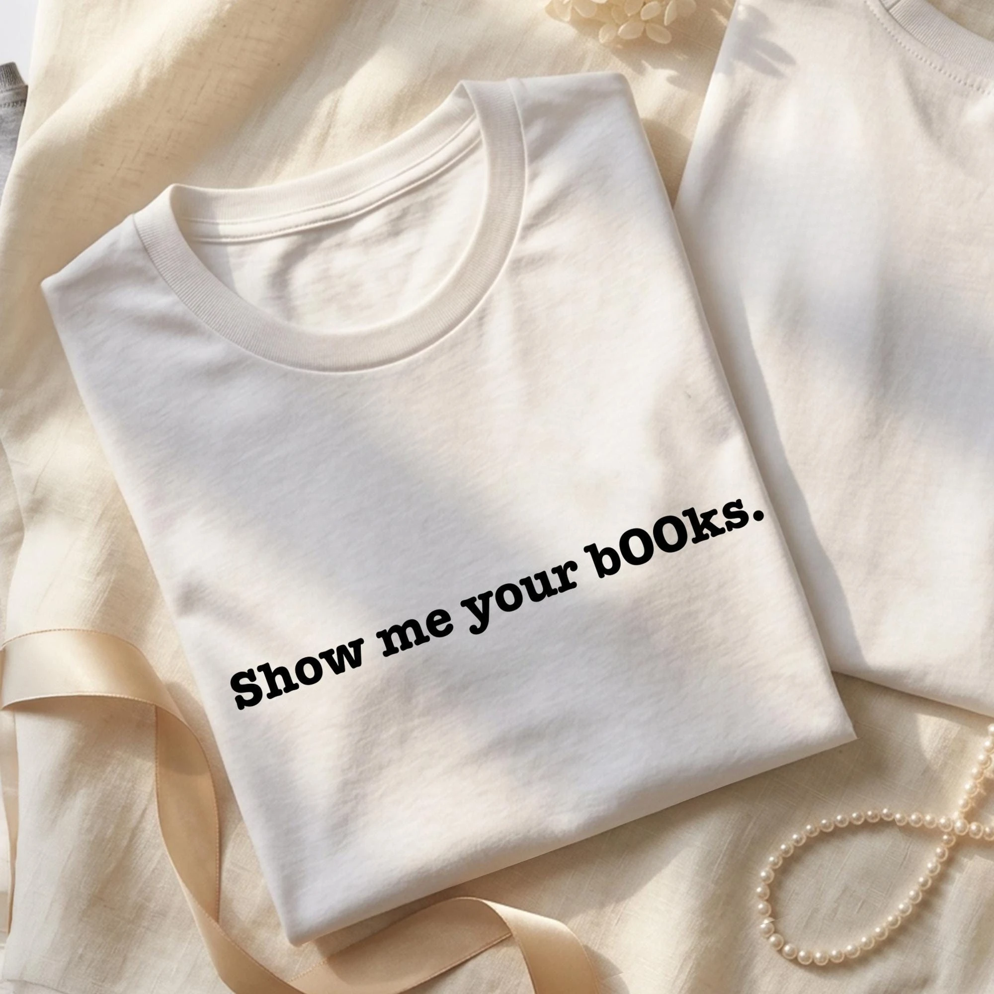 Y2K Aesthetic, Show Me Your B00ks Tee, Vintage Book Tee, Minimalist Book Lover T-Shirt