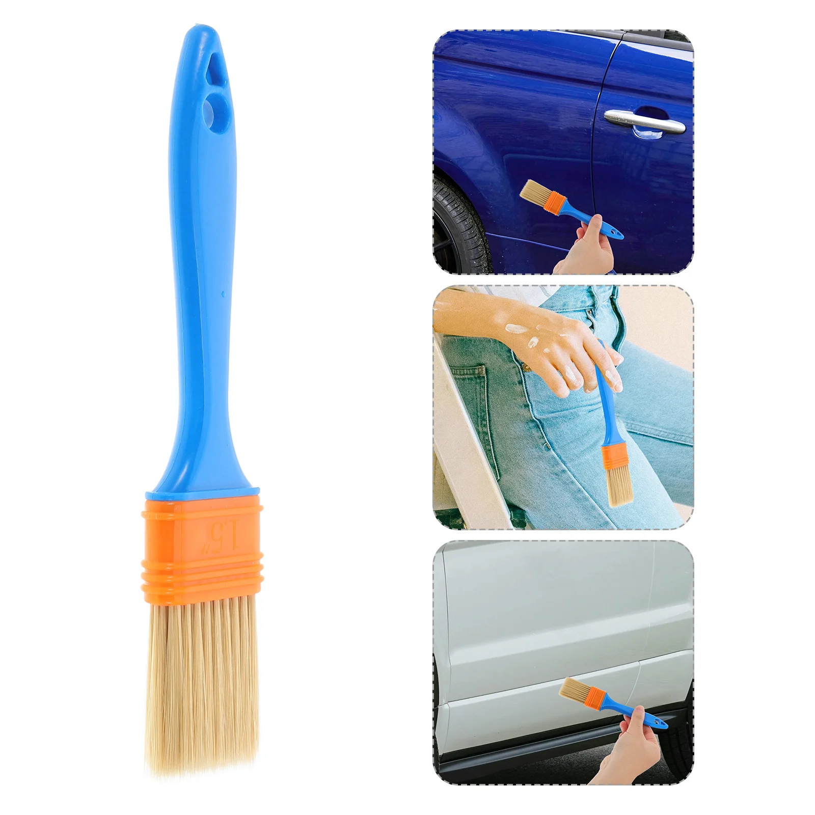 

Soft Bristle Edging Brush 2 Inch For Wall Trim Painting Diy Crafts Reusable Plastic Handle Precision Wax Tool