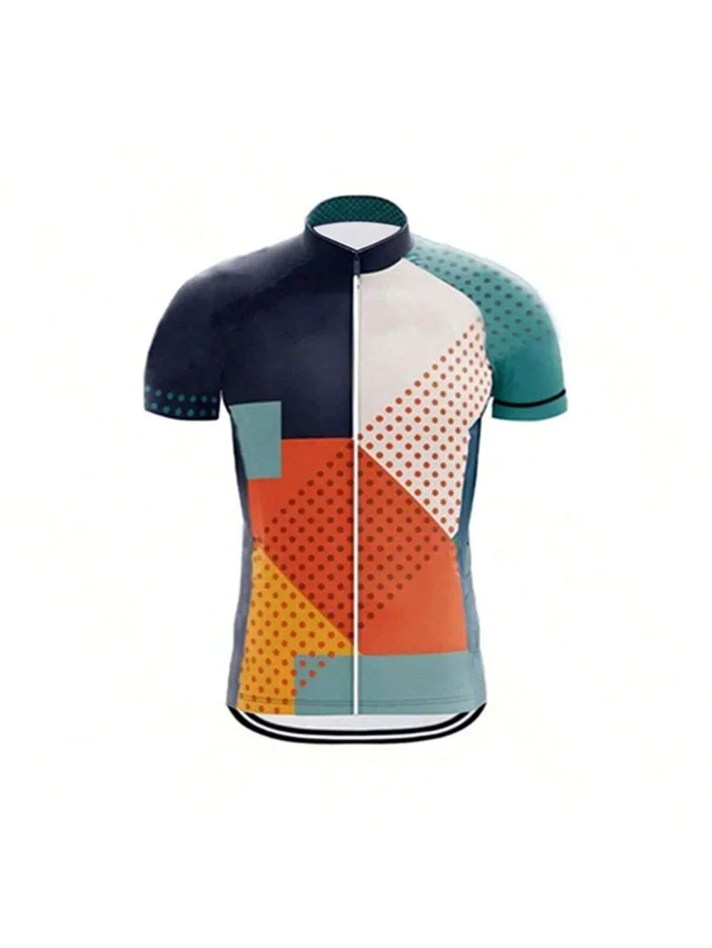 

Cycling Jersey Moisture Wicking Short Sleeve Full Zip Bike Road Riding Biking Shirts 3 Back Pockets for Men