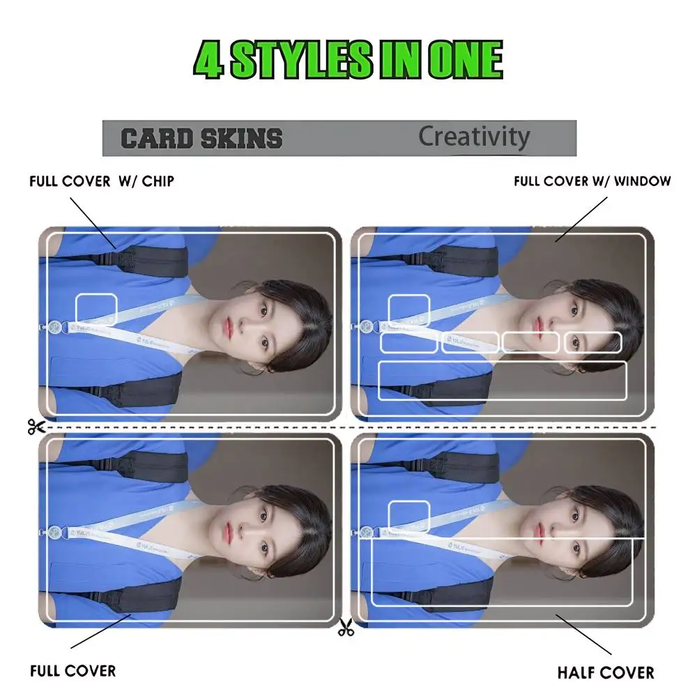 G-Go Y-Youn J-Jung ملصقات الائتمان فيزا الخصم البنك بطاقة شحن حافلة مترو ملصق مضاد للمياه ملصق الديكور