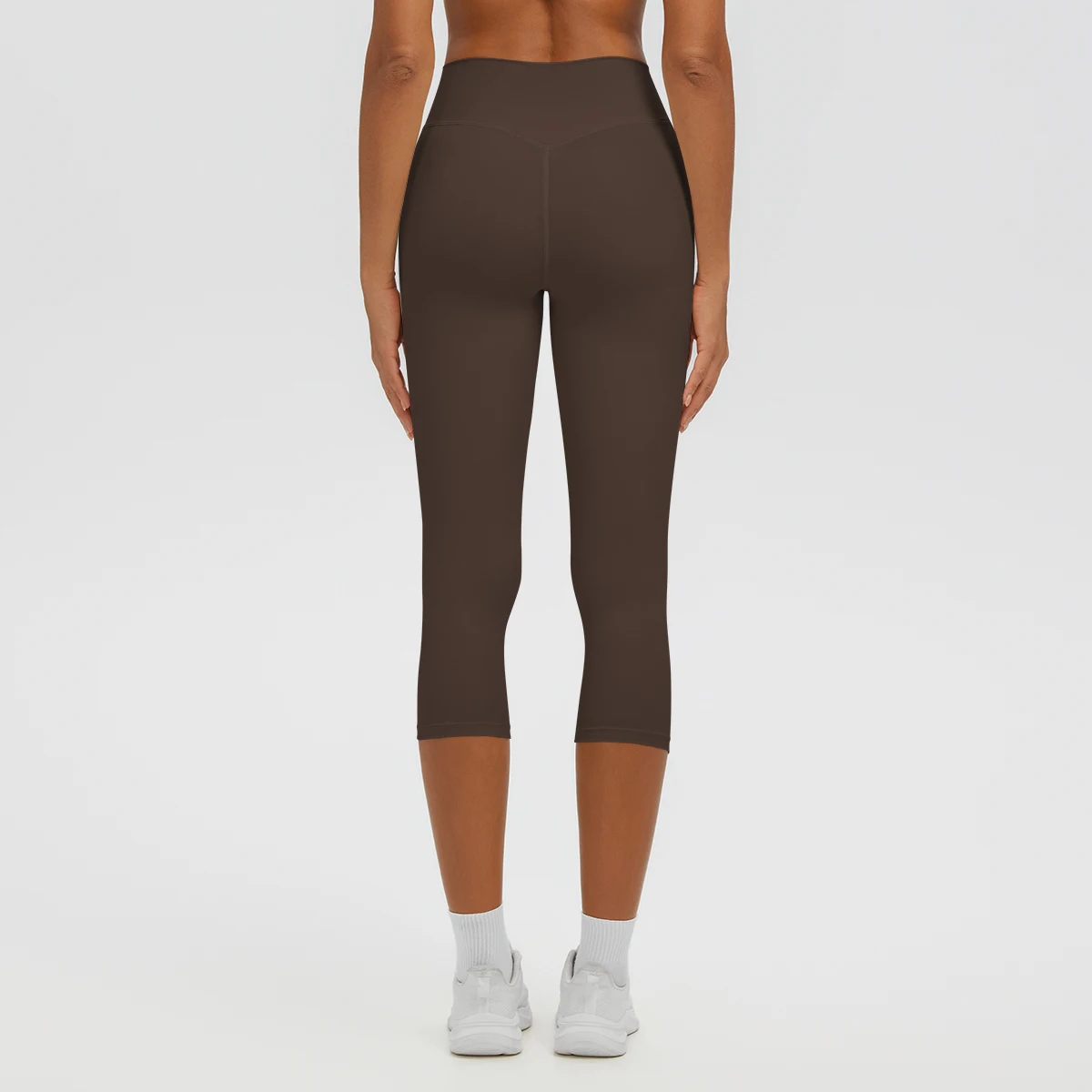 Damen-Yoga-Hosen in mittlerer Länge, einfarbig, mit hoher Dehnbarkeit, Damen-Leggings, Capri-Hosen, für Sommer, Sport, Fitnessstudio, Outdoor-Aktivitäten, Laufen, Damen-Hosen. – Detail 37