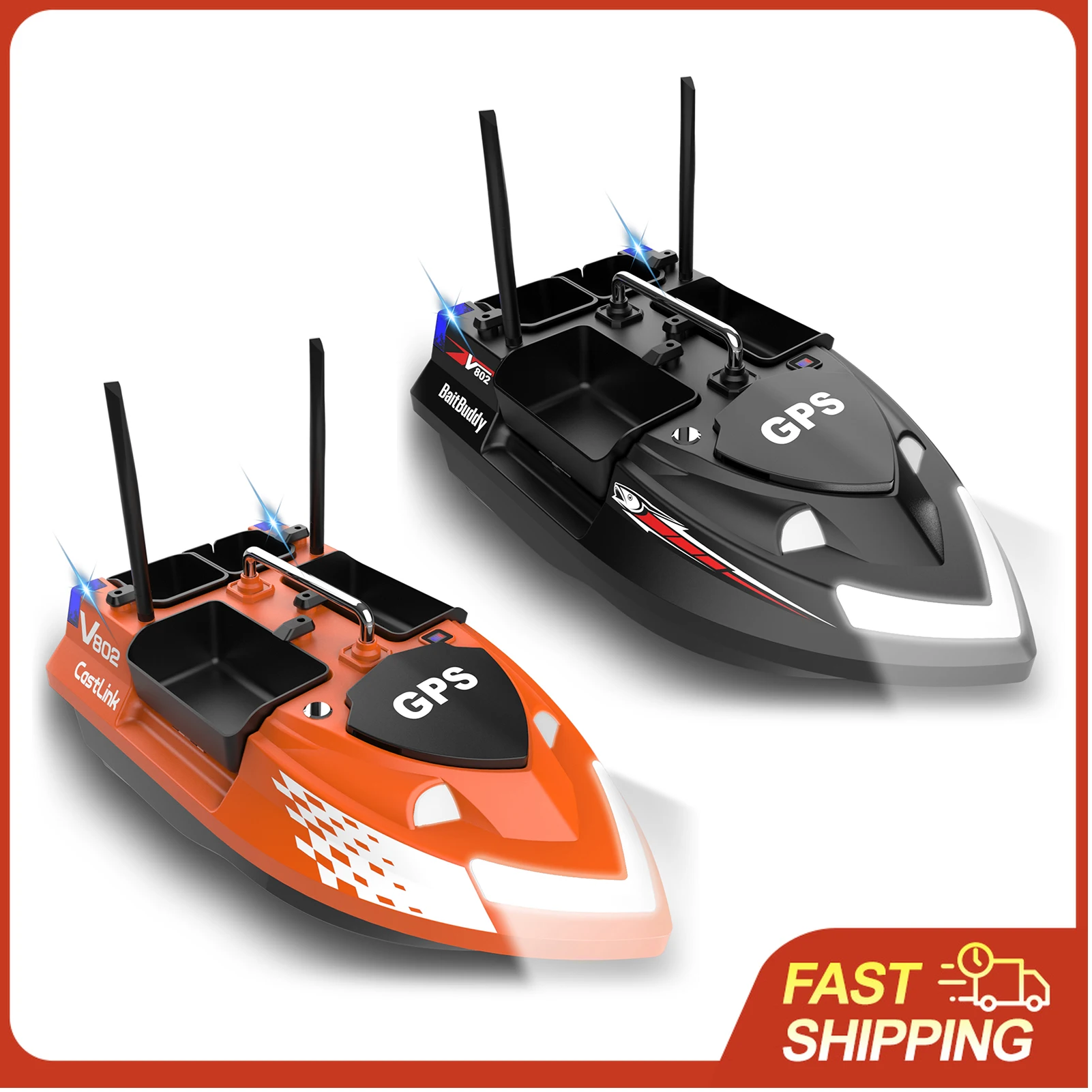 

3KG Loading 500M Remote Control Fishing Bait Boat 160 GPS Points 4 Bait Tanks GPS Fish Bait Boat 500M Fishing Bait Boat
