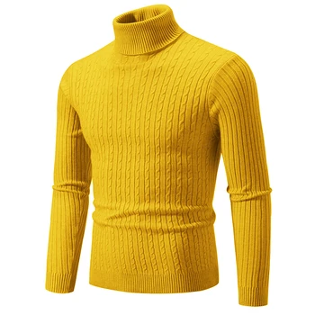 Maglione dolcevita da uomo invernale maglione lavorato a maglia da uomo Casual tenere in caldo Fitness pullover da uomo top