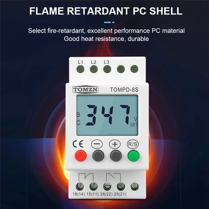 ABKI-TOMZN Voltage Protector 3 Phase Sequence Protector Under Overvoltage Protector Protection Relay