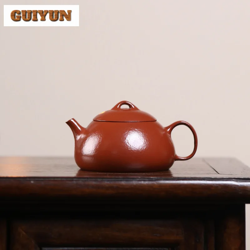 

100ml Boutique Yixing Purple Clay Teapots Handmade Qin Quan Pot Raw Ore Zhu Mud Tea Soaking Kettle Zisha Tea Set Drinkware Gift