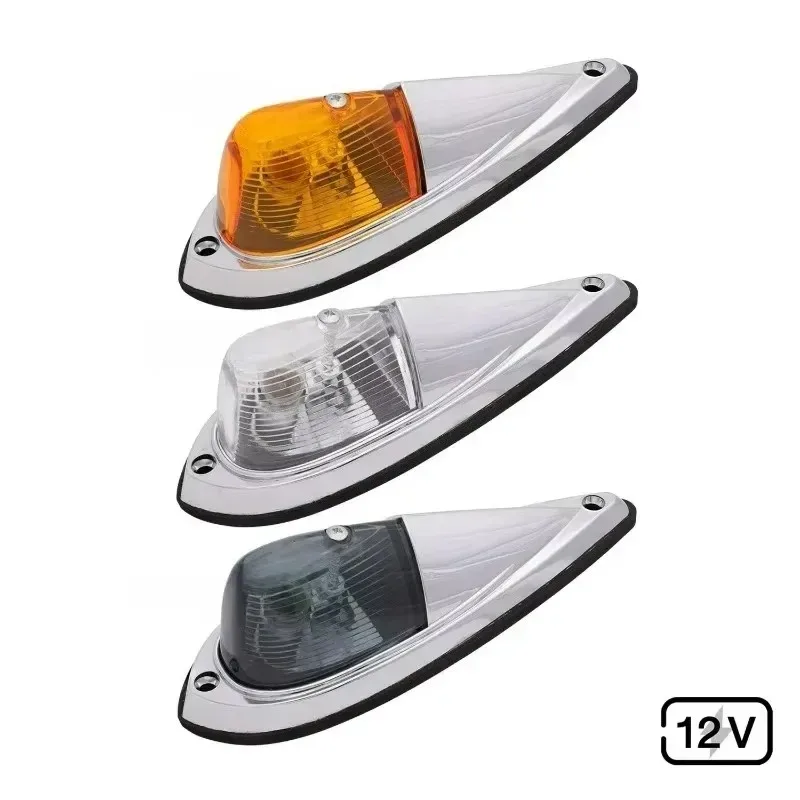 

For Truck Van Amber 12V Teardrop Cab Marker Front Rear Top Clearance Roof Running Light Wiring Pack 5PCS