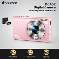 STUOGYUM HD 4K Digital Camera 48MP with 16X Zoom Autofocus LED Fill Light and IPS Display Camera for Vlogging Photography