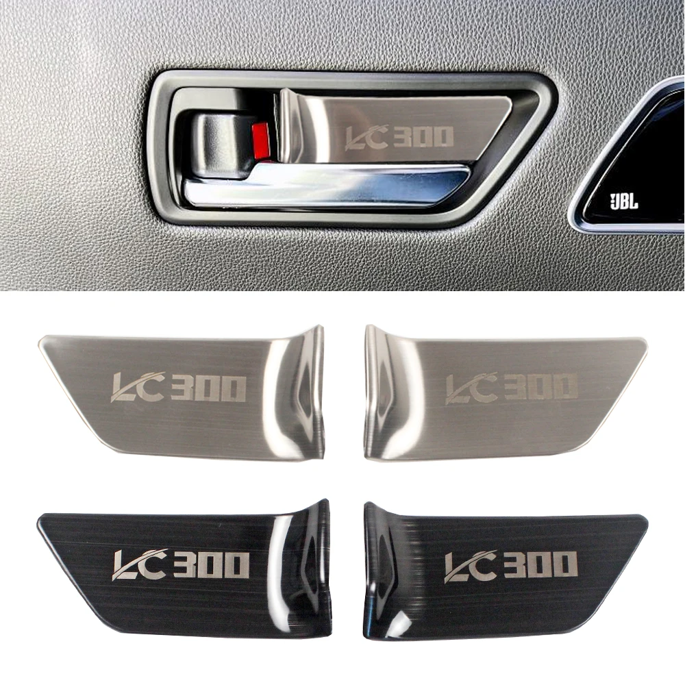 

LC300 Stainless Car Interior Door Handle Bowel Cover Trims For Toyota Land Cruiser 300 2022 2023 Accessories