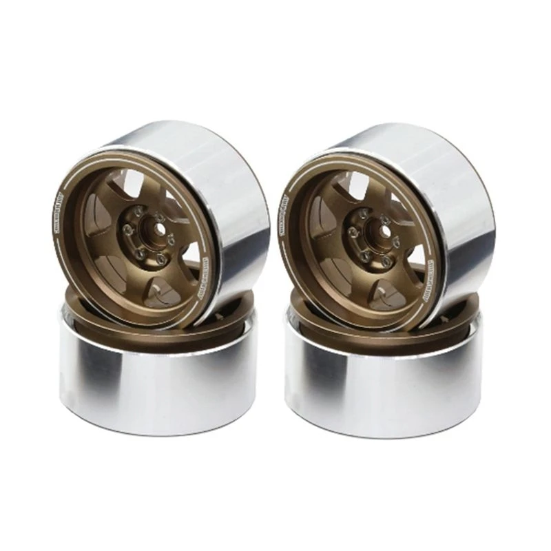 CYGJ-4PCS 2.2 Inch RC Beadlock Wheels W/Hubs For 1/10 RC Axial Wraith RR10 YETI SCX10 D90 TRX4 CC01 RC Car Upgrade Parts