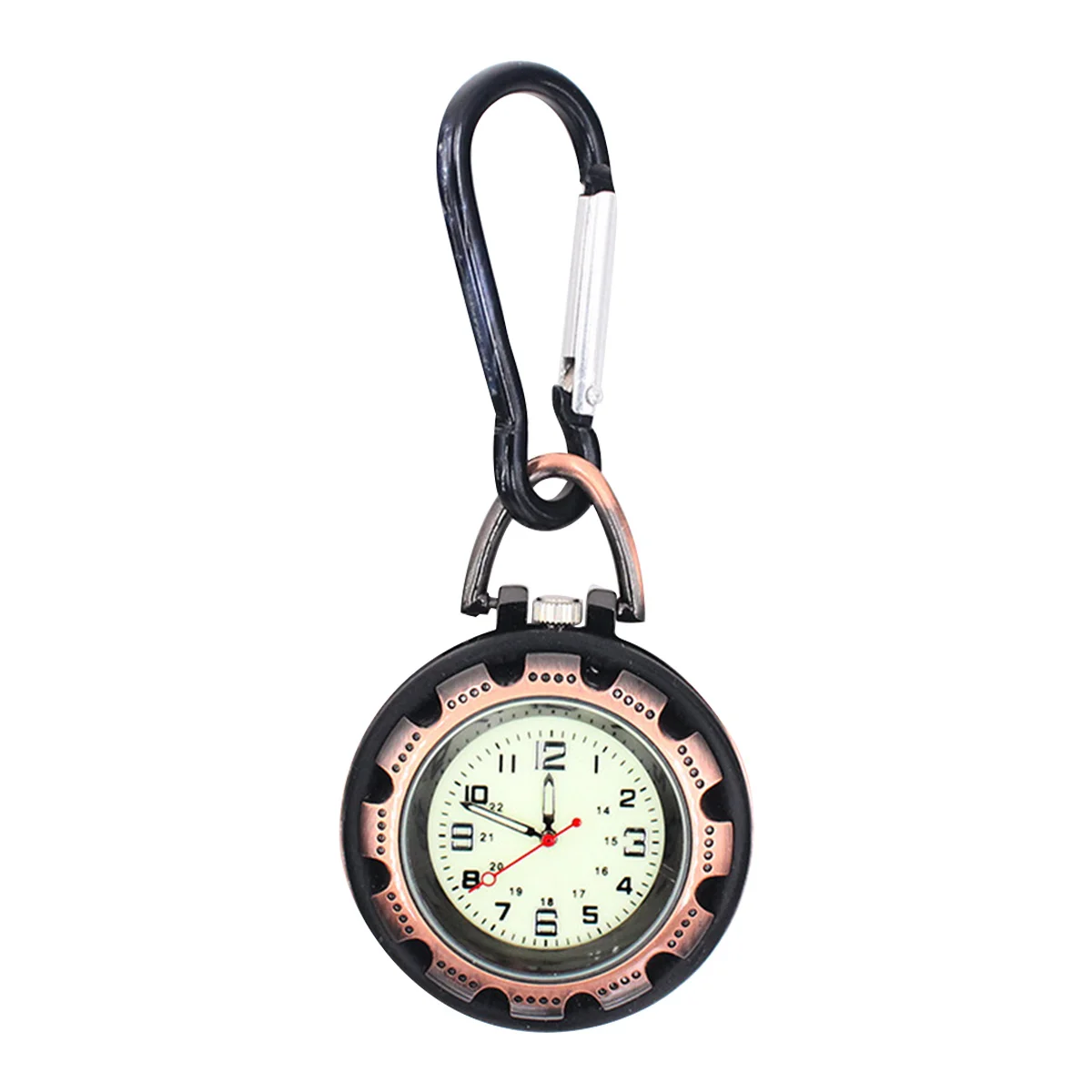Mountaineering Clip Mini Carabiner Pocket Watch For Mountaineering Watch Hiking Backpacker Outdoor Travel Gear Glow In Dark