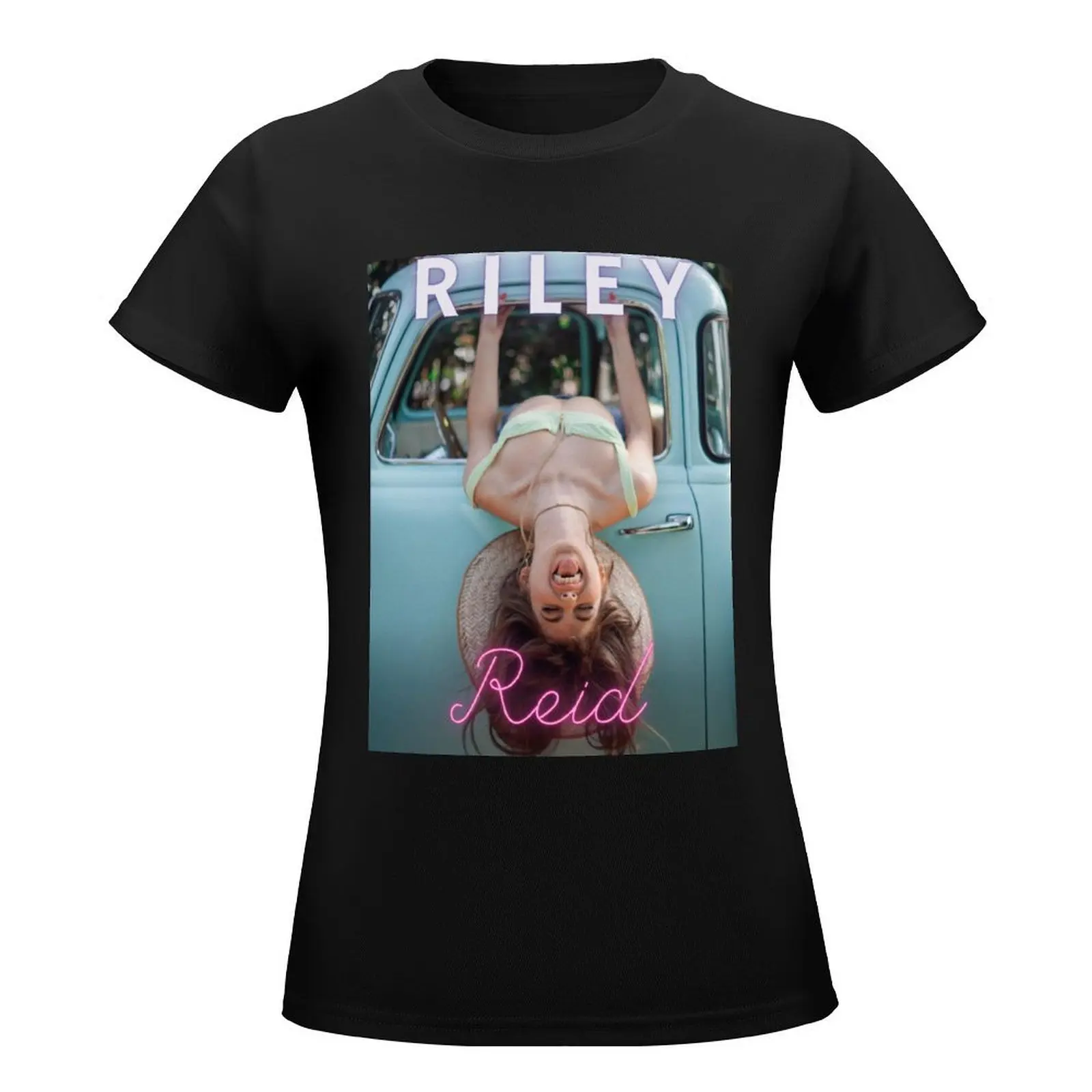 Riley Reid Sexy Photograph T-Shirt lady clothes tops graphic t-shirts for Women