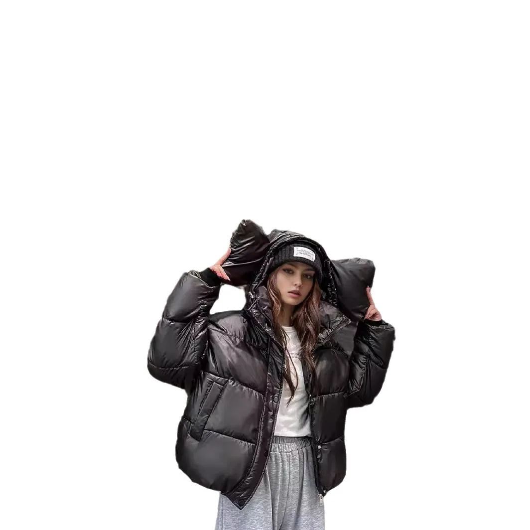 Cute Hooded Cotton Jacket With Big Ears 2024 Winter Women\'s Padded Jacket Hooded Casual Loose Parkas Coats Women\'s Clothing