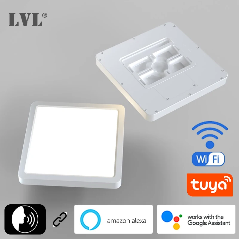 

Modern Square Led Smart Ceiling Light Dimmable Home Lighing WiFi Tuya AI Voice Control Ultrathin Surface Mounting Ceiling Lamp