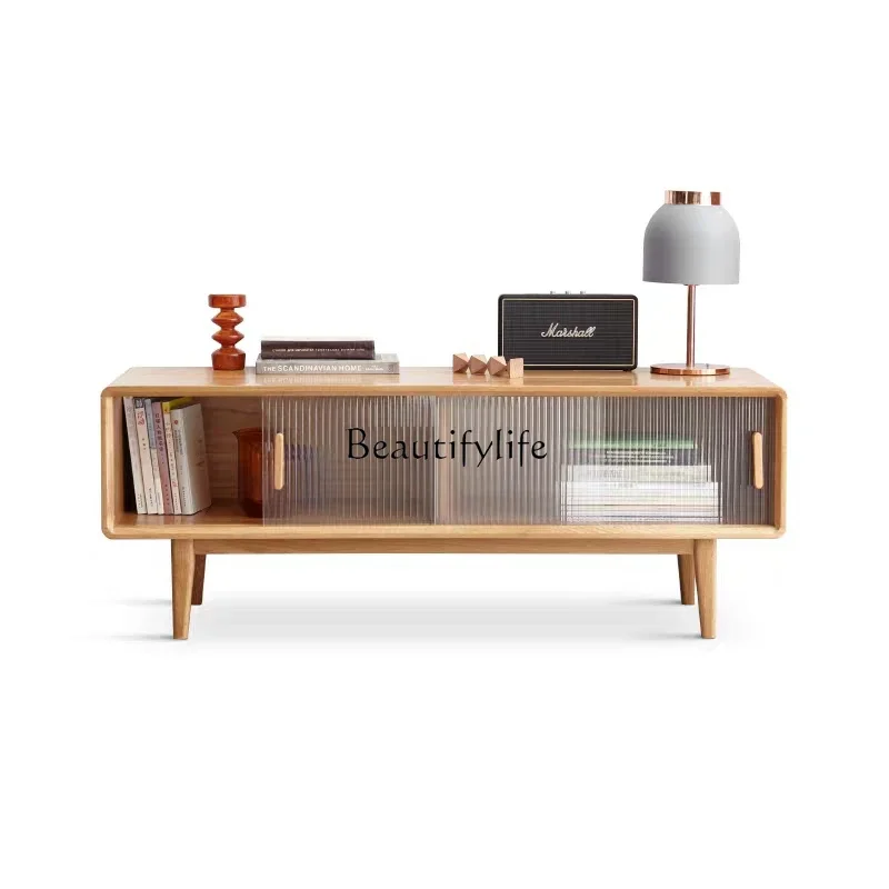 

ls 42All solid wood TV cabinet oak simple modern Nordic small apartment living room