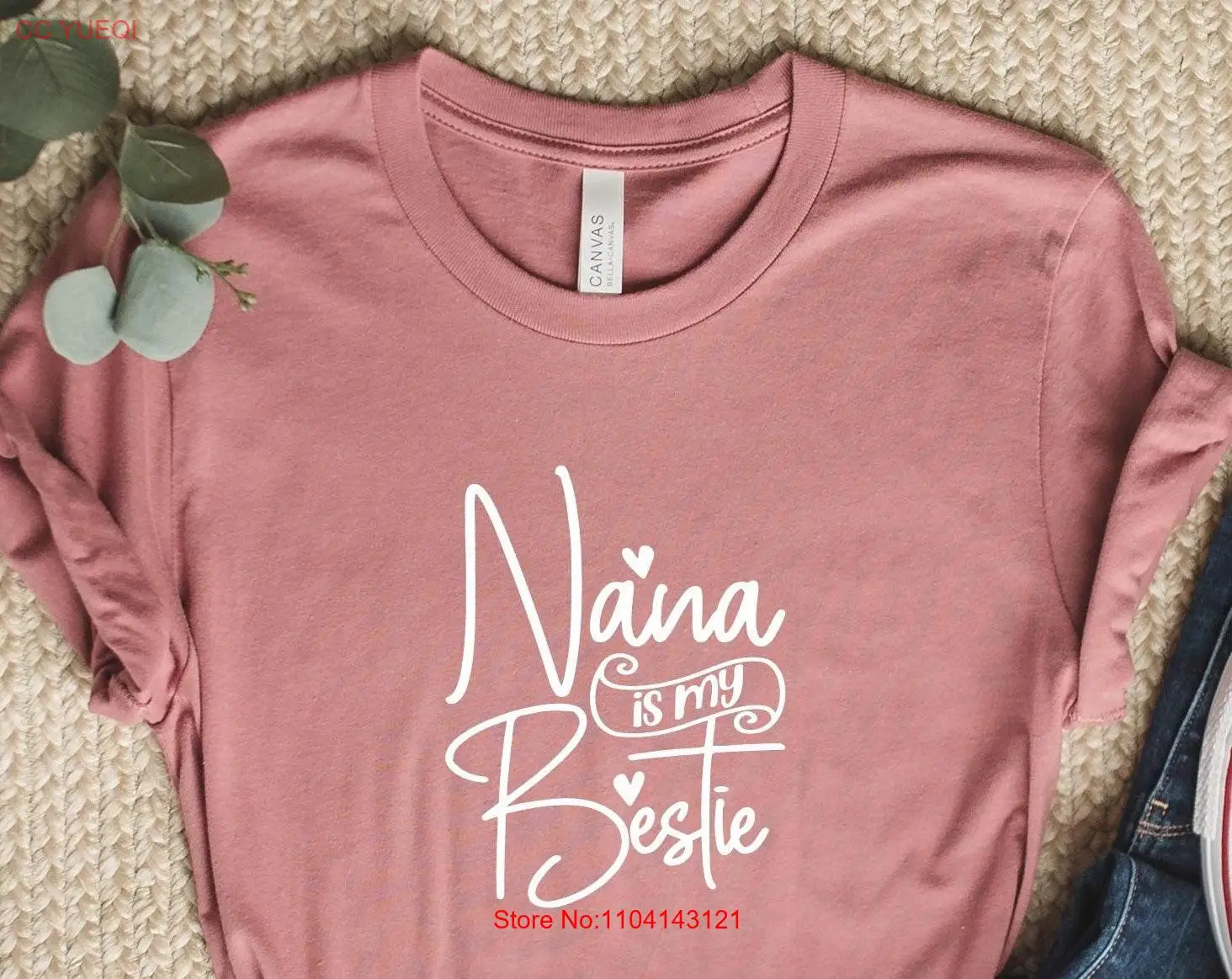 Футболка Nana is My Bestie на День святого Валентина для мамы, лучших друзей для бабушки, выпускмы, новые с длинными или короткими рукавами