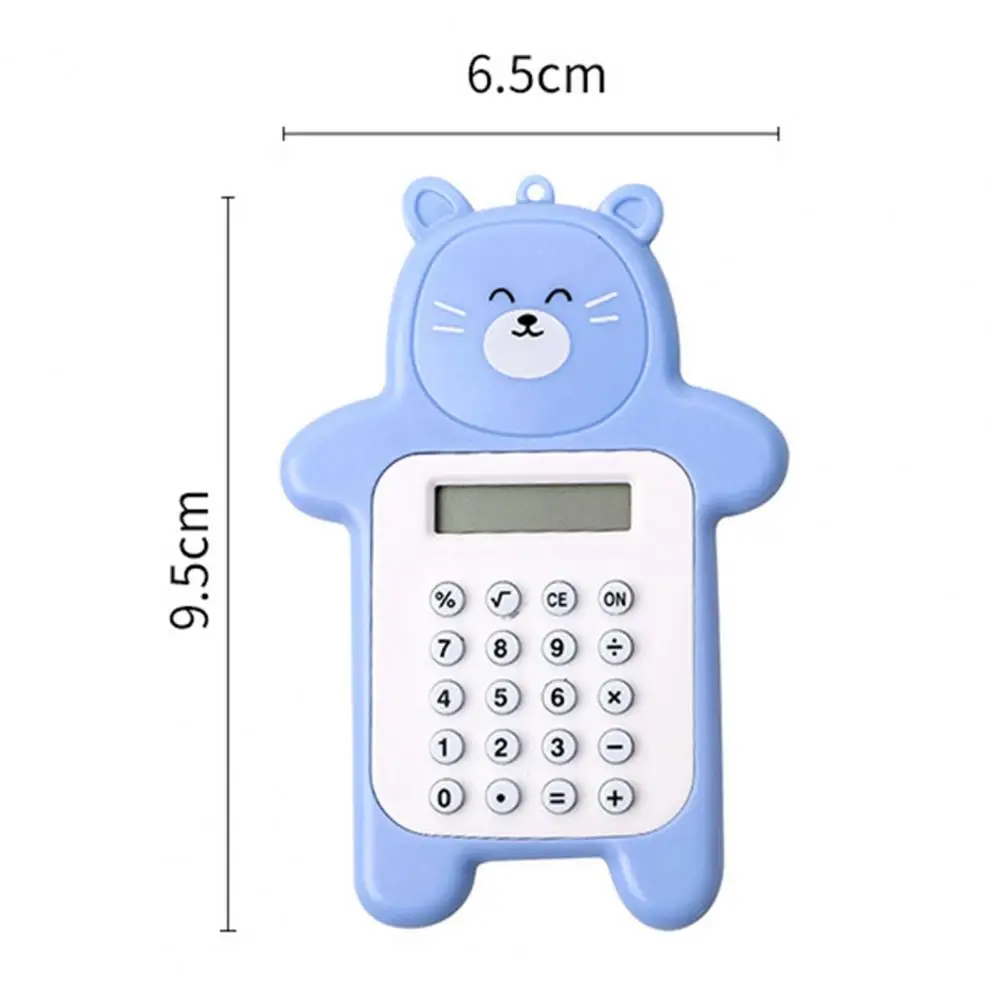 Mini Urso Digit Calculator, Portátil, Escola Primária, 8 Display, Desenhos animados, Bonito, Criativo, Material de escritório