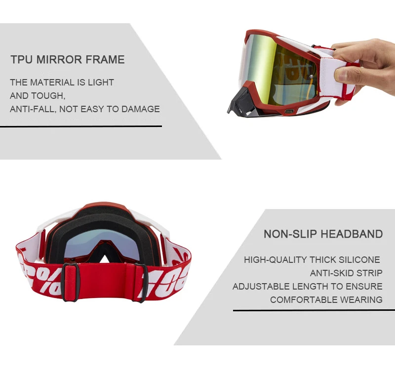 Hochleistungsfähiger Motorradhelm; Offroad-Motorrad-Sonnenbrille; Geländetaugliche Herren-Motorradbrille; ATV-winddicht; b – Detail 7