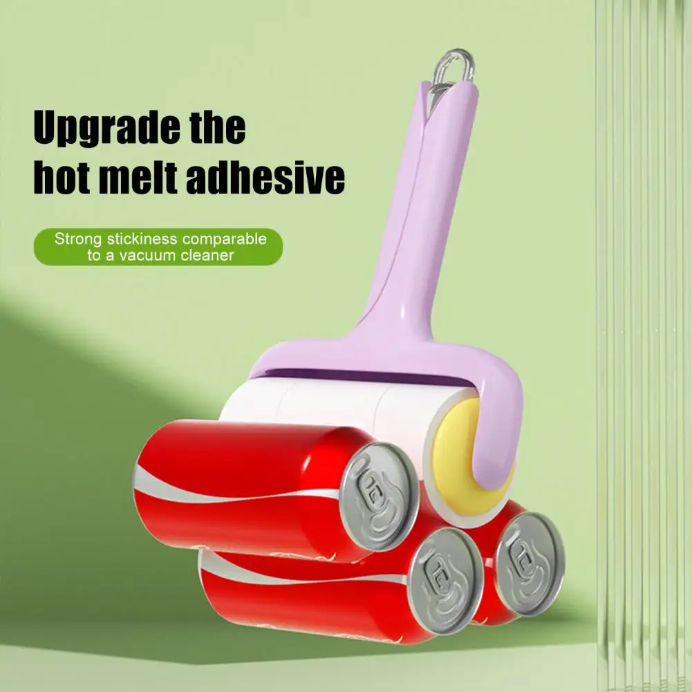 Reusable Lint Roller Super Strong Sticky Lint Roller with Tear-off Sheets for Clothes Sofas Carpets Reusable Washable Gel Hair